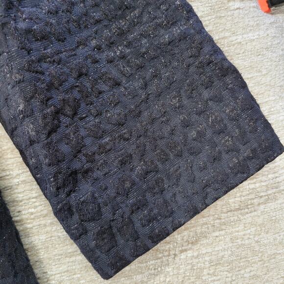 Chicos Jacquard Jacket Womens XL Smoke Gray Textured Long Line Open Front Draped - Picture 13 of 14